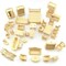 3D Wooden Dollhouse Furniture Puzzle DIY House Room Miniature Furniture Sets Puzzle Gift for Kids